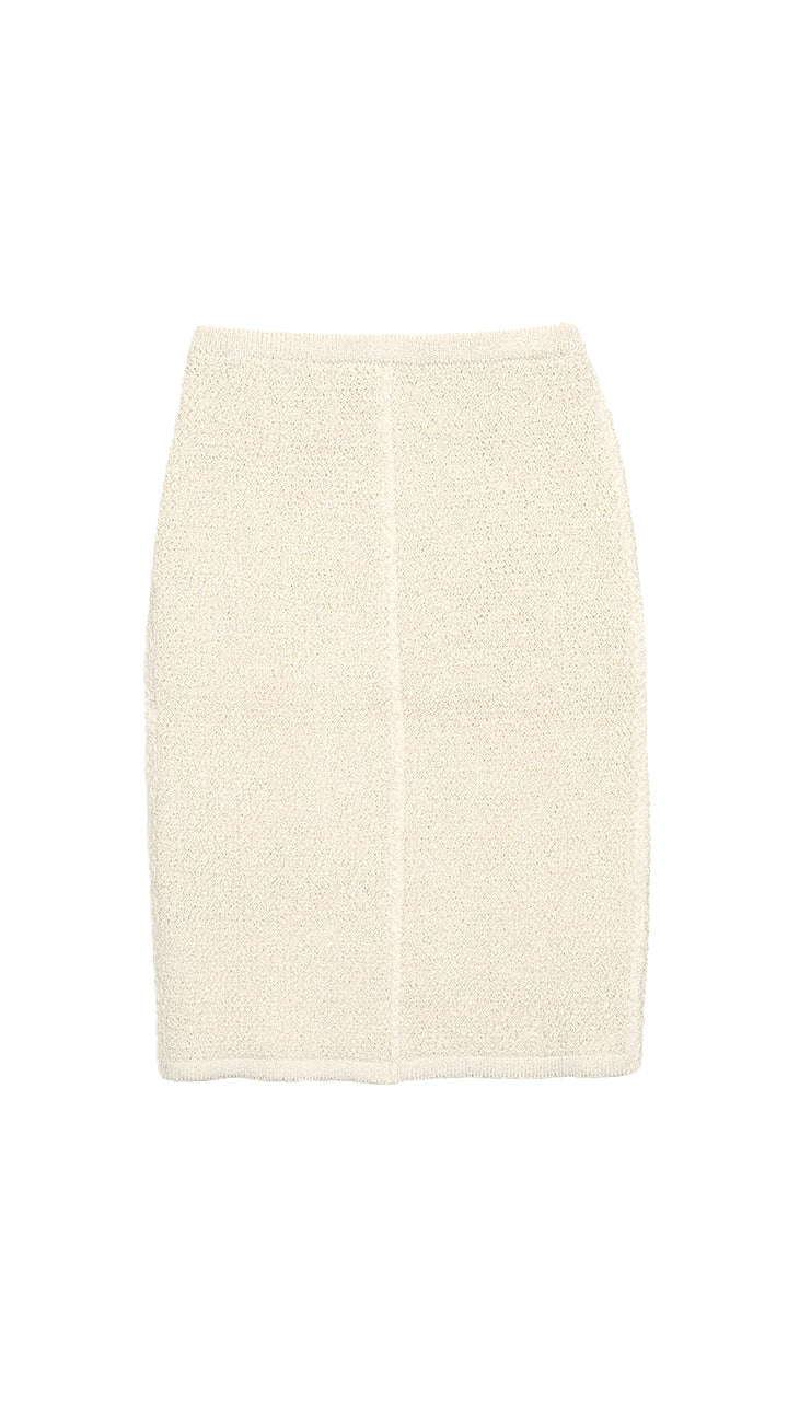 silk pearl knit midlle skirt