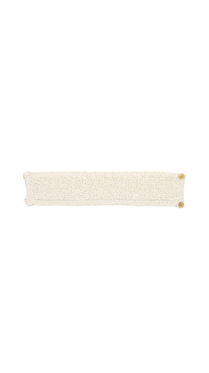 silk pearl/rib knit neck wear