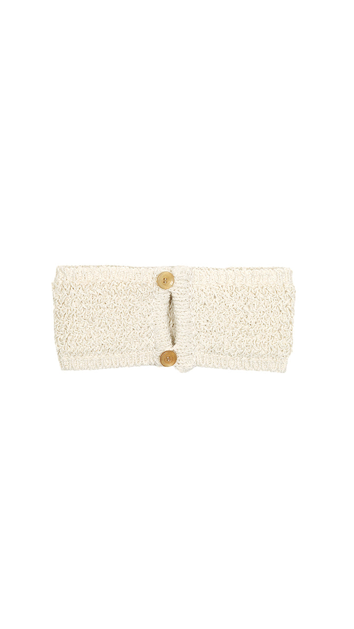silk pearl/rib knit neck wear