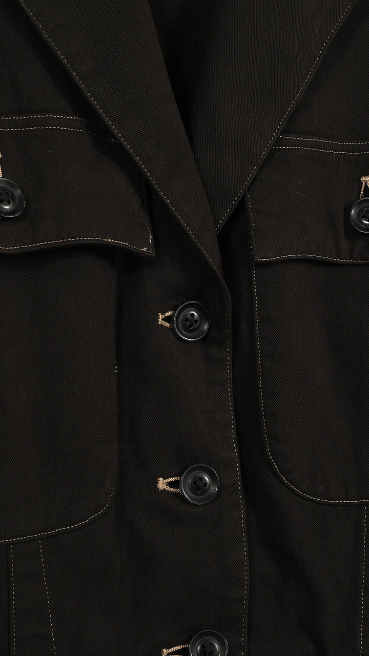 diorama twill shape officer jacket