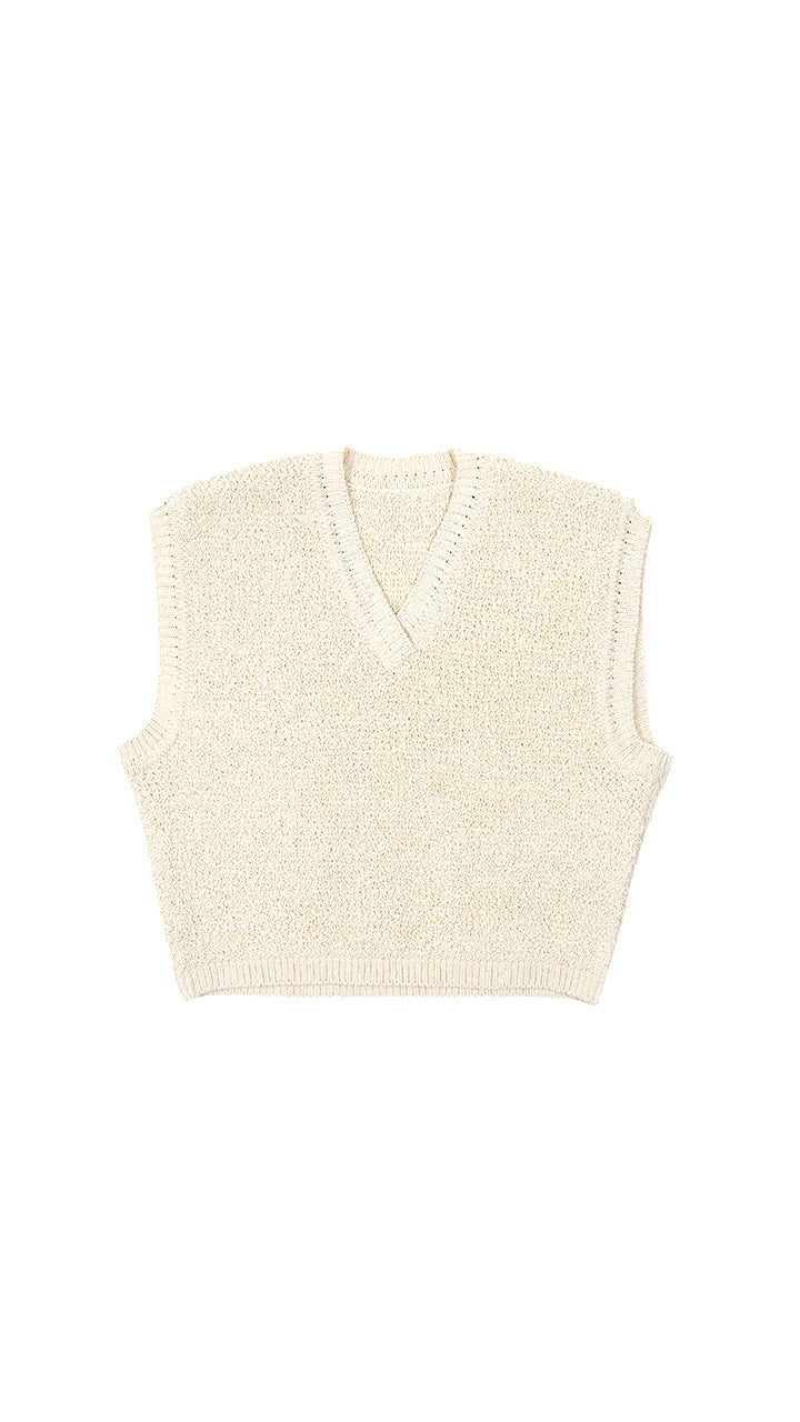 silk pearl knit vest