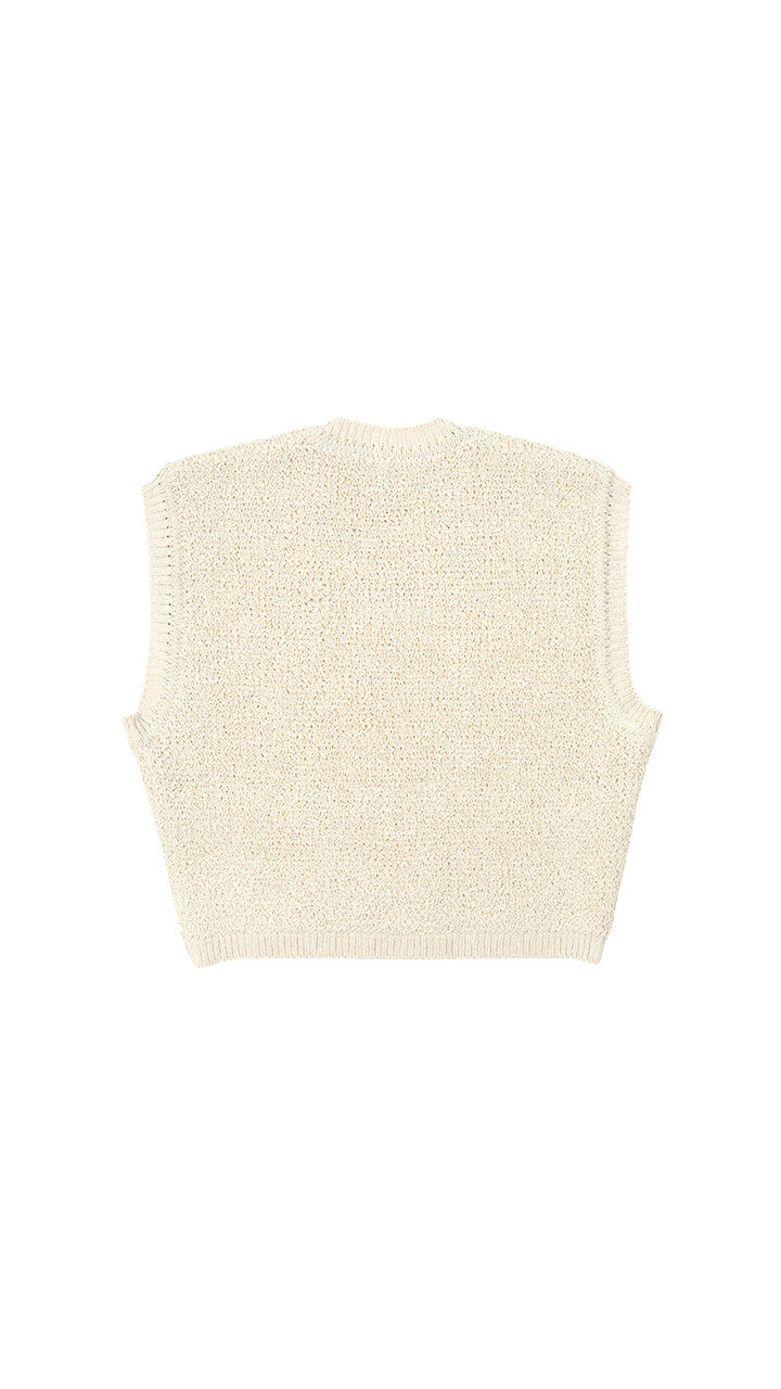 silk pearl knit vest