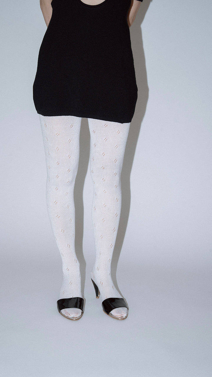 flower basque tights
