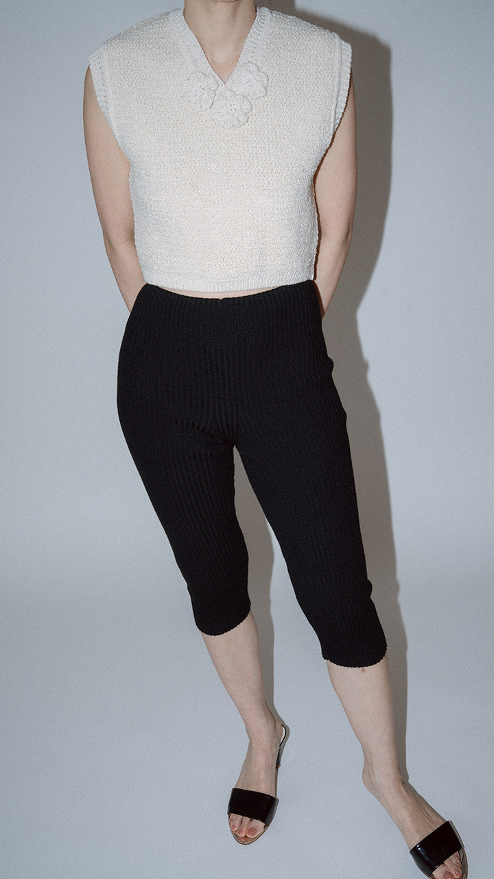 pan rib knit leggings
