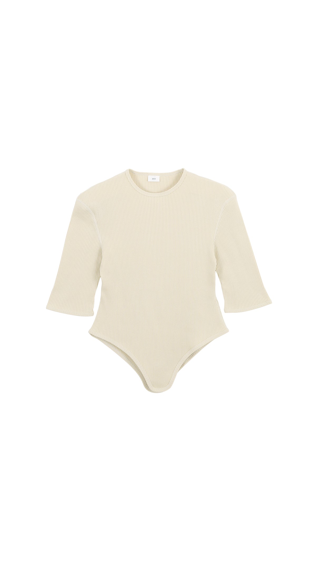 zinc rib tail 3/4 sleeve tee