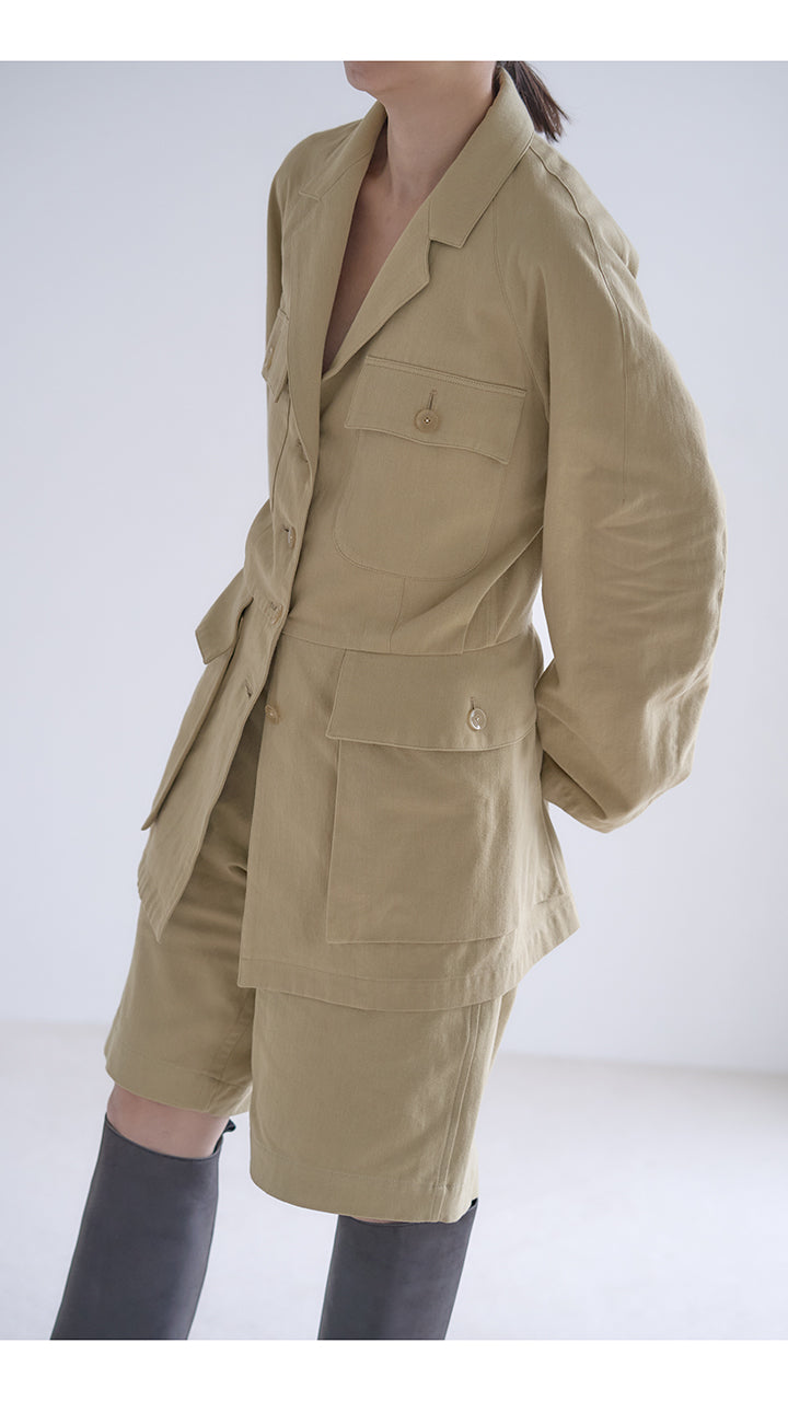 diorama twill shape officer jacket