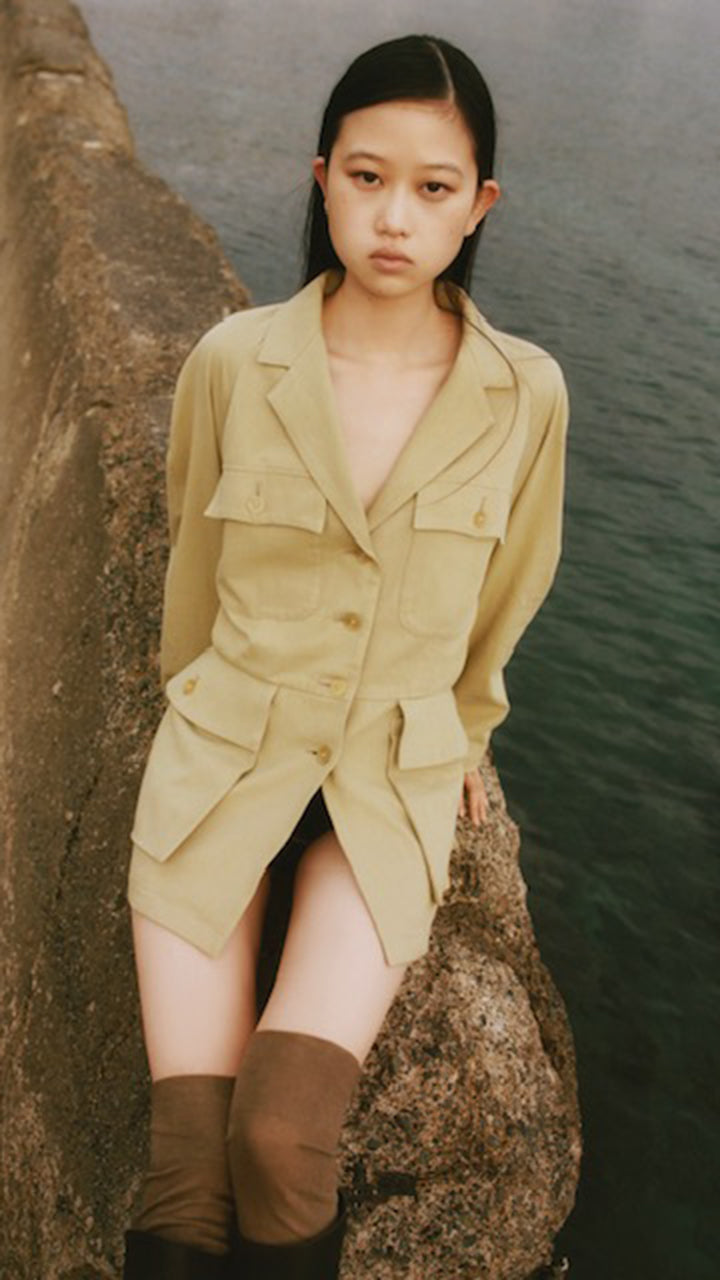 diorama twill shape officer jacket