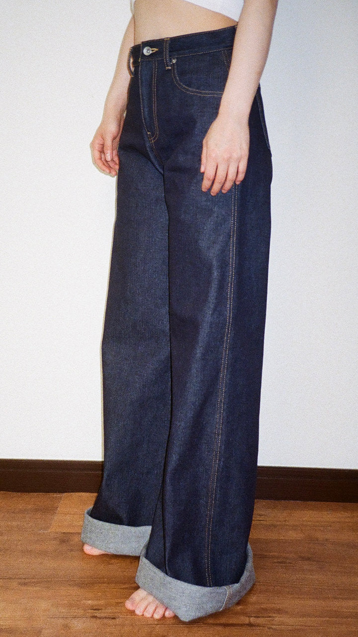 denim baggy roll pants – pan（パン）