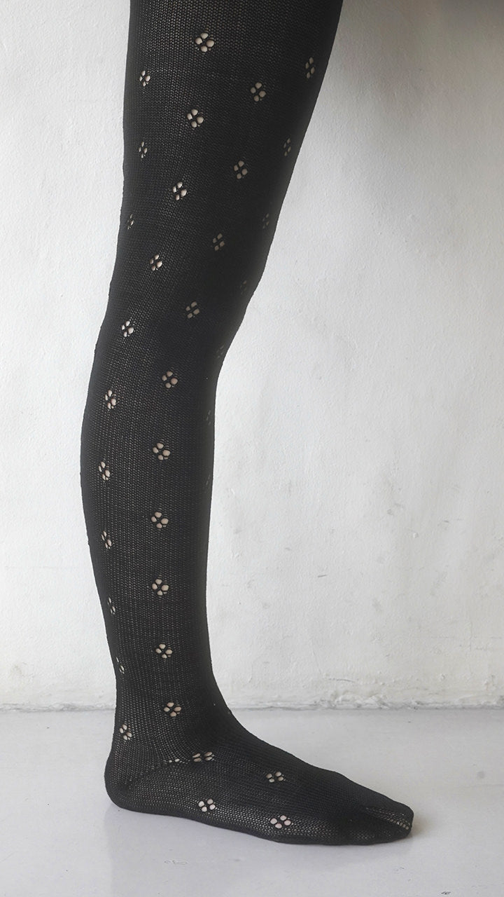 flower basque tights