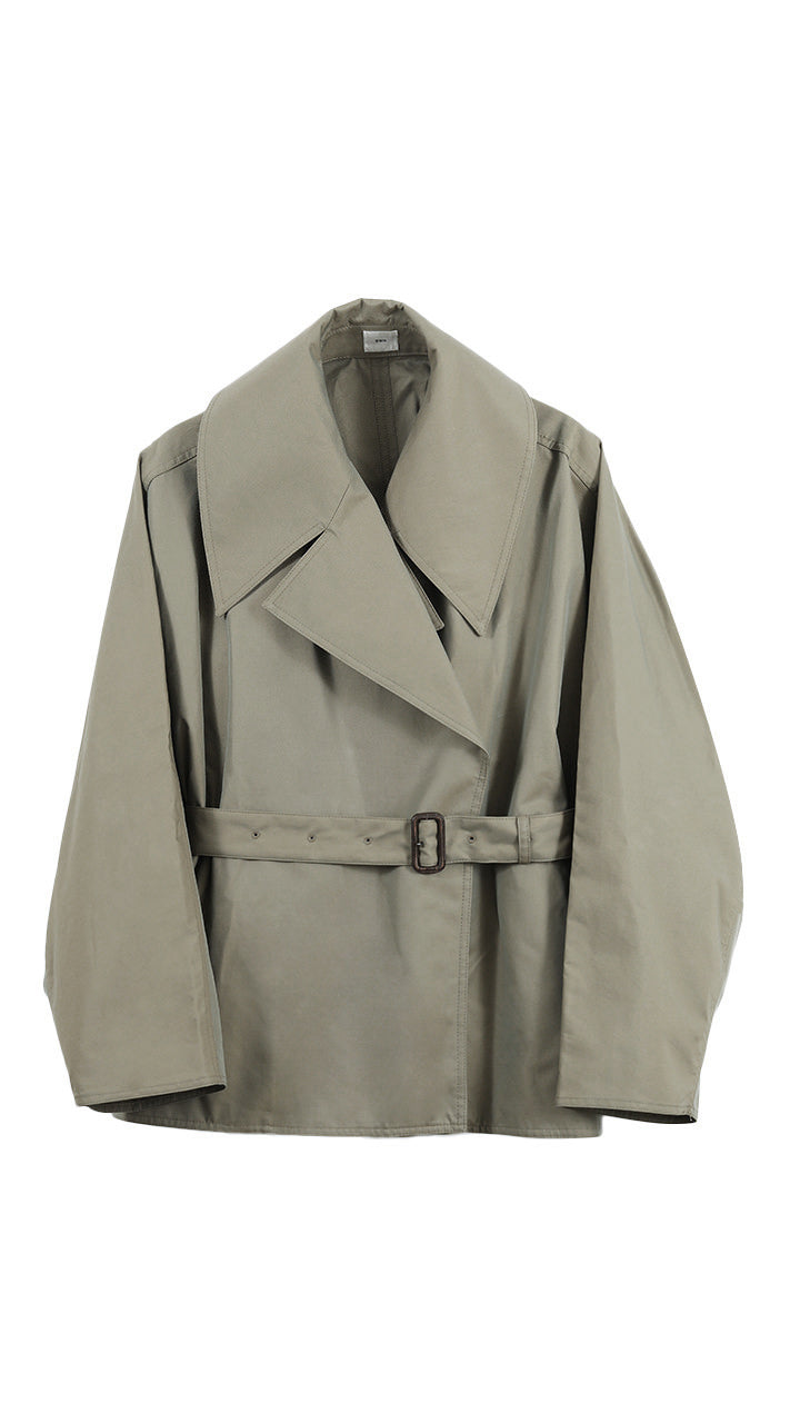gabardine short trench