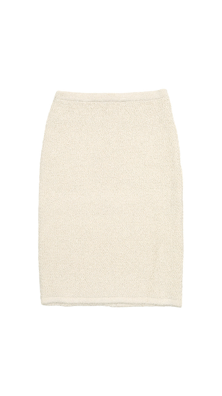 silk pearl knit midlle skirt