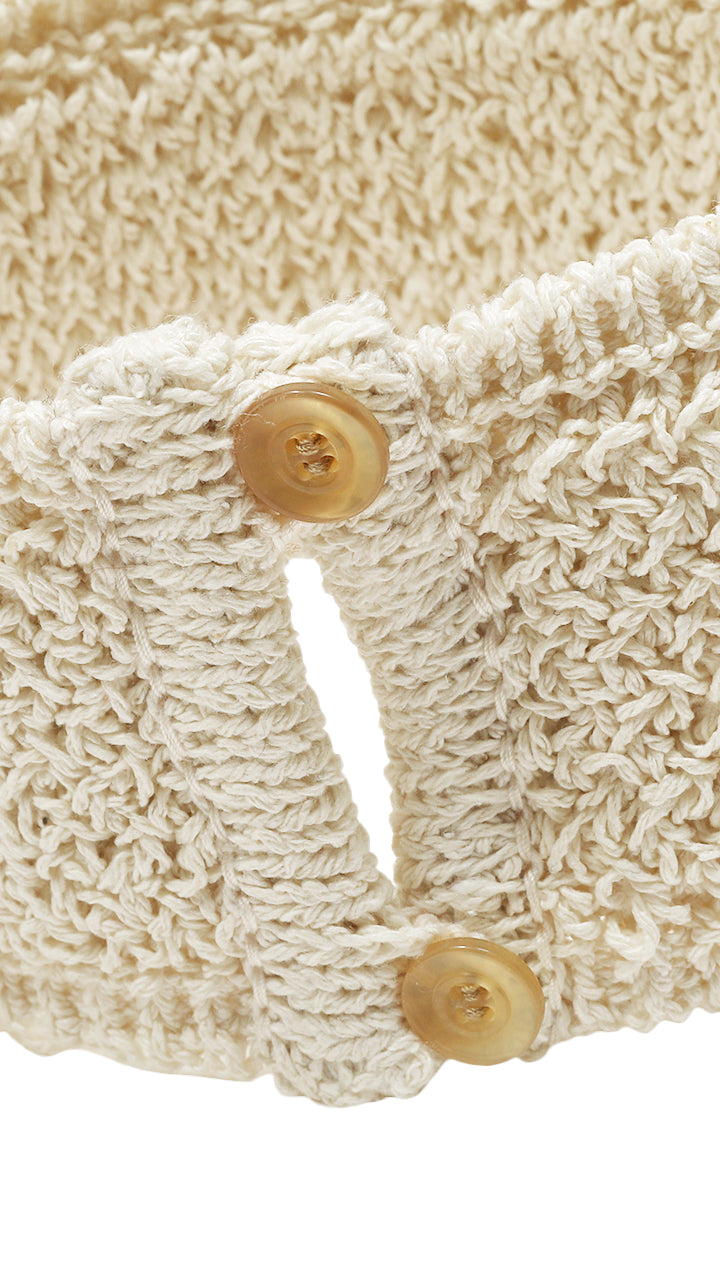 silk pearl/rib knit neck wear