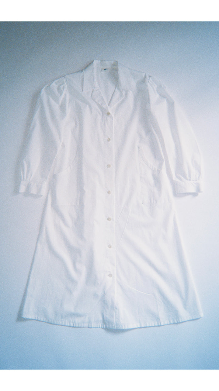 cotton poplin puff one-piece