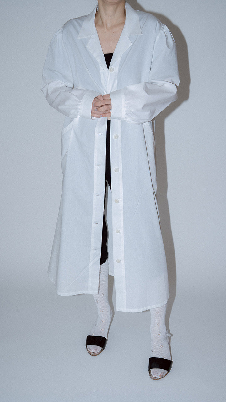 cotton poplin puff one-piece