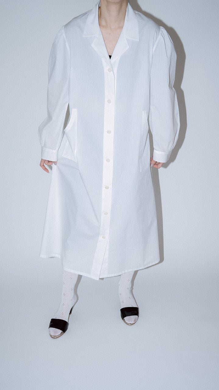 cotton poplin puff one-piece