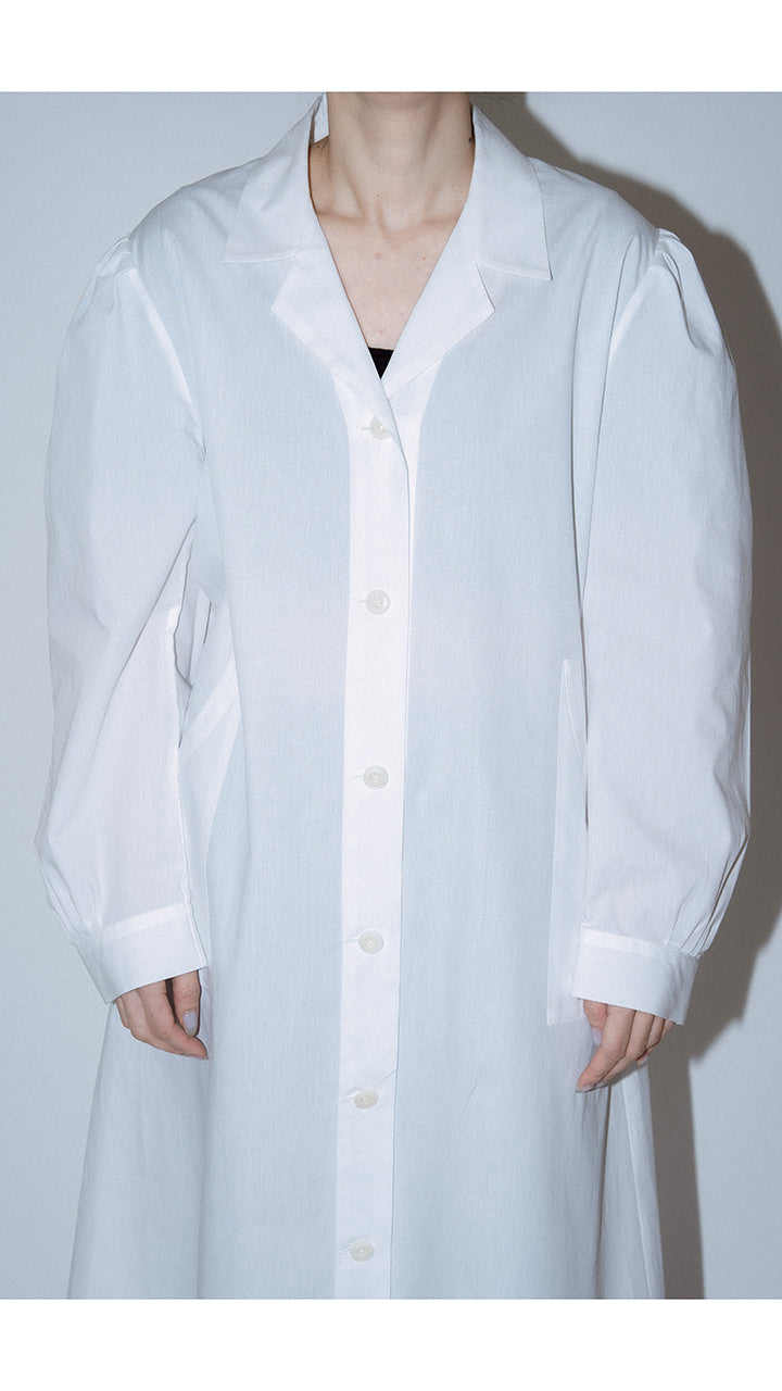 cotton poplin puff one-piece