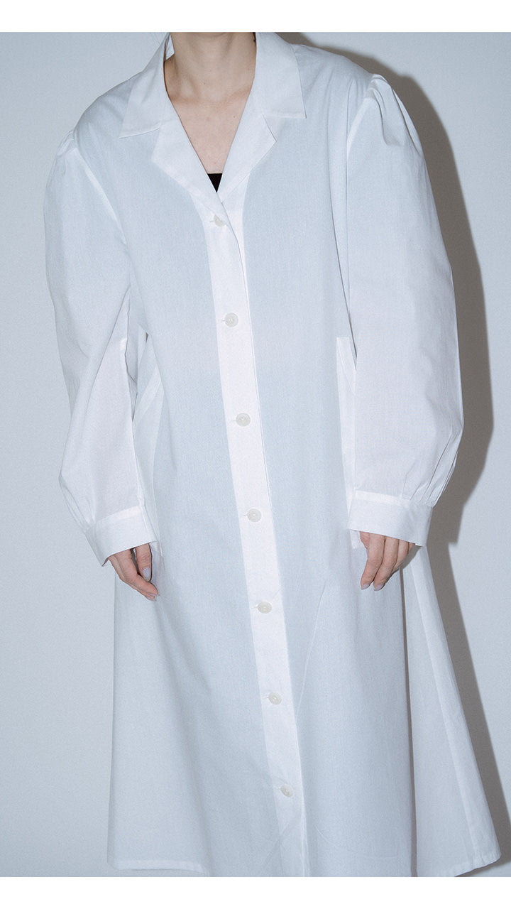 cotton poplin puff one-piece