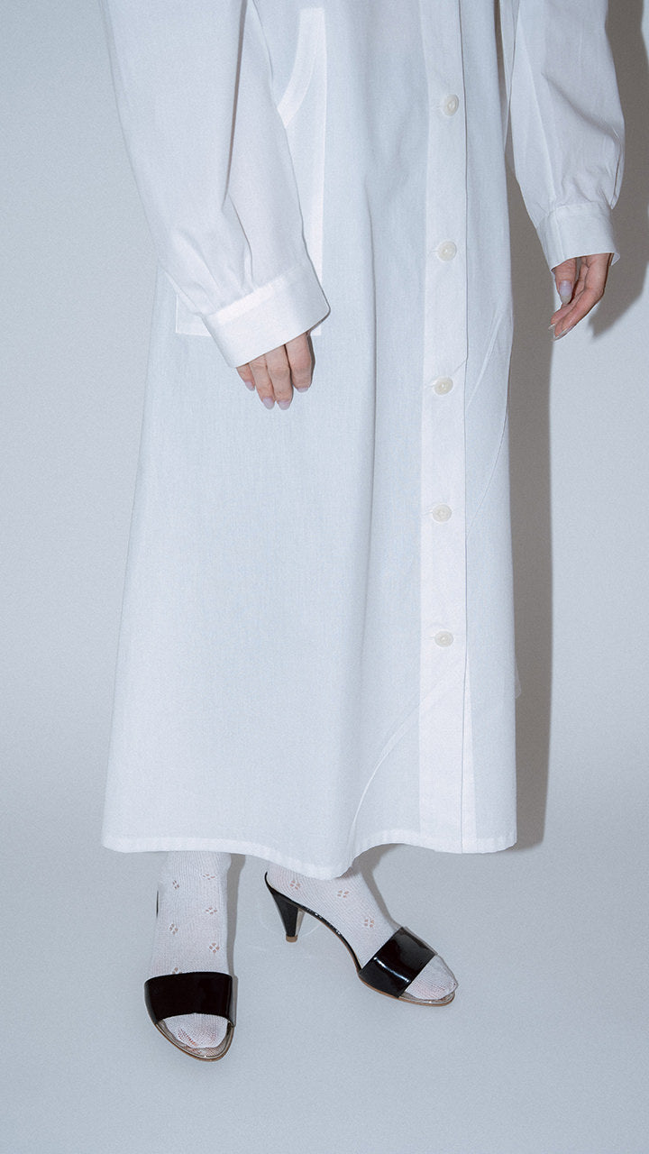 cotton poplin puff one-piece