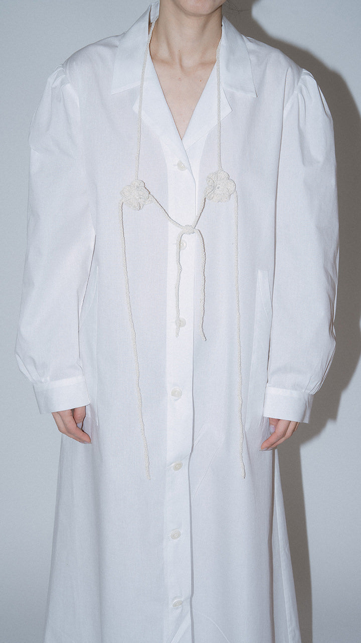 cotton poplin puff one-piece