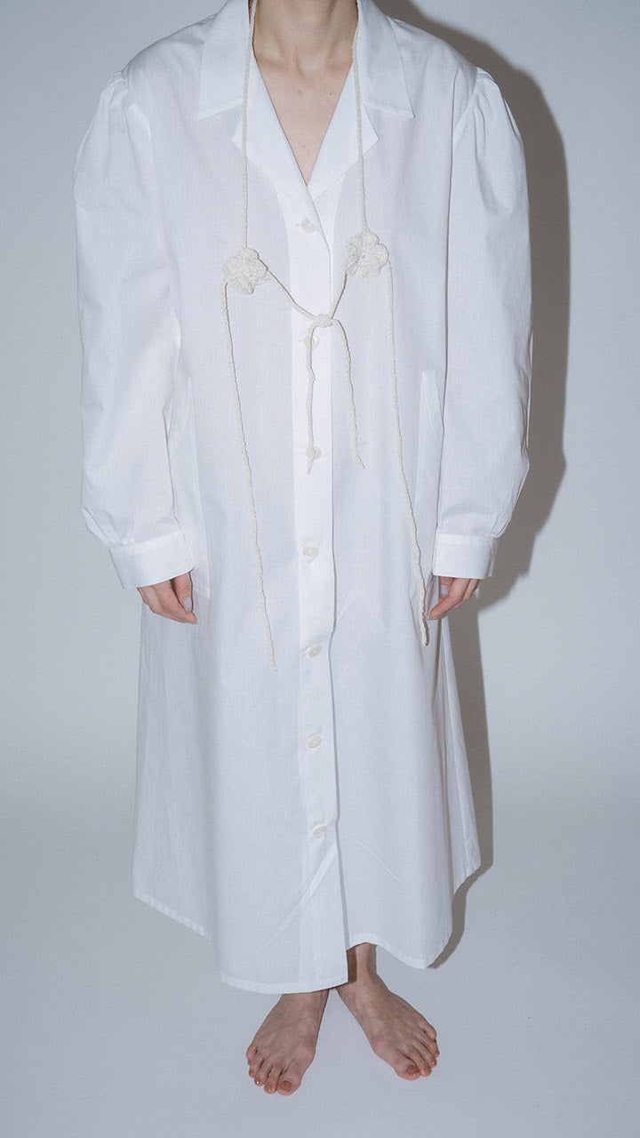 cotton poplin puff one-piece