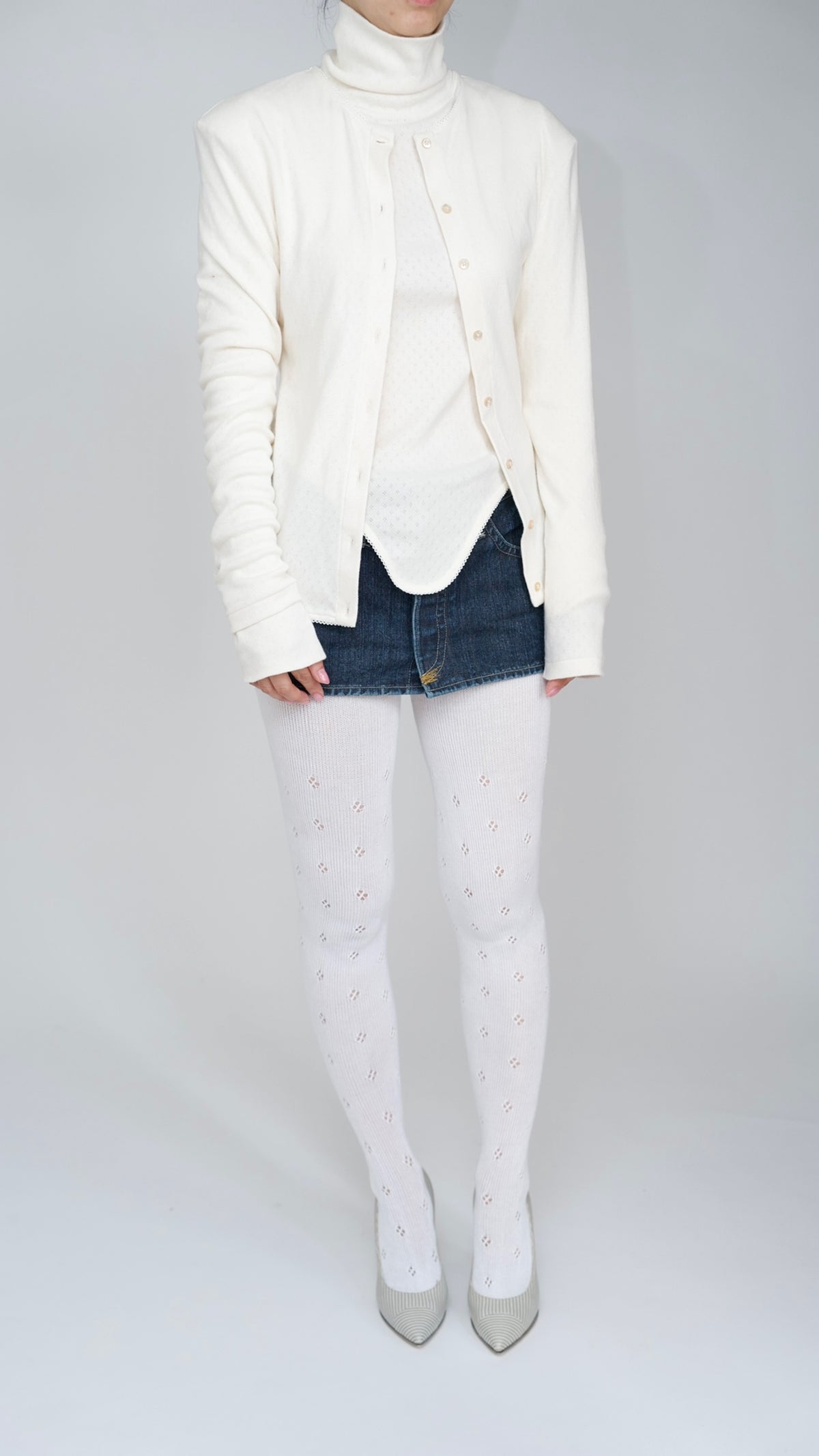 flower basque tights