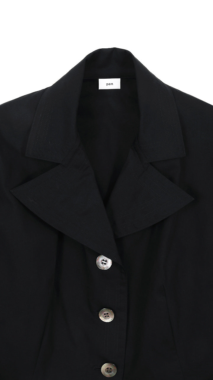 cotton poplin puff blouse