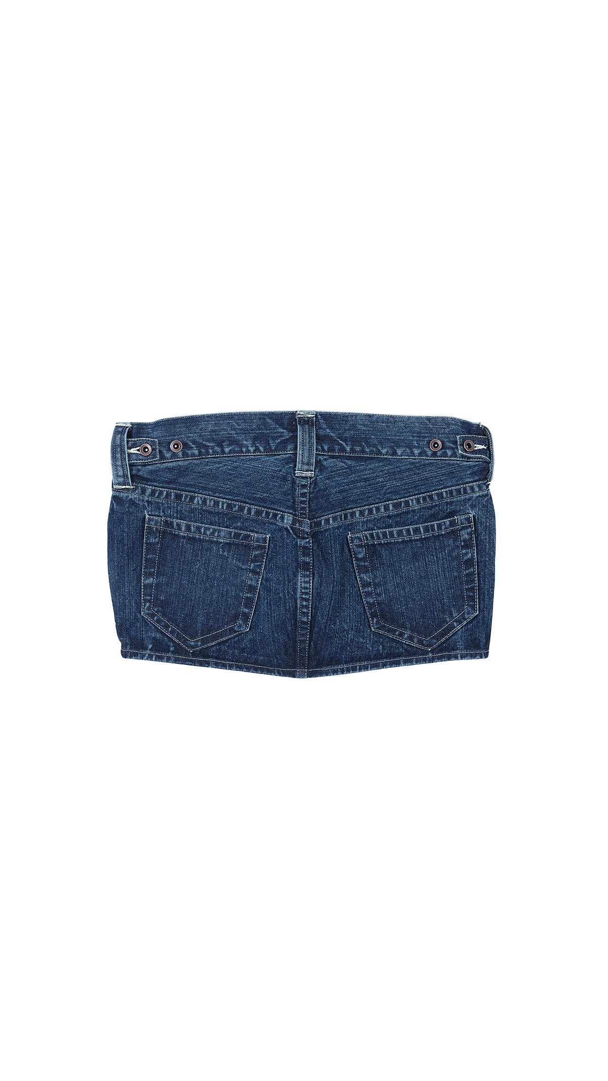 denim open mini skirt