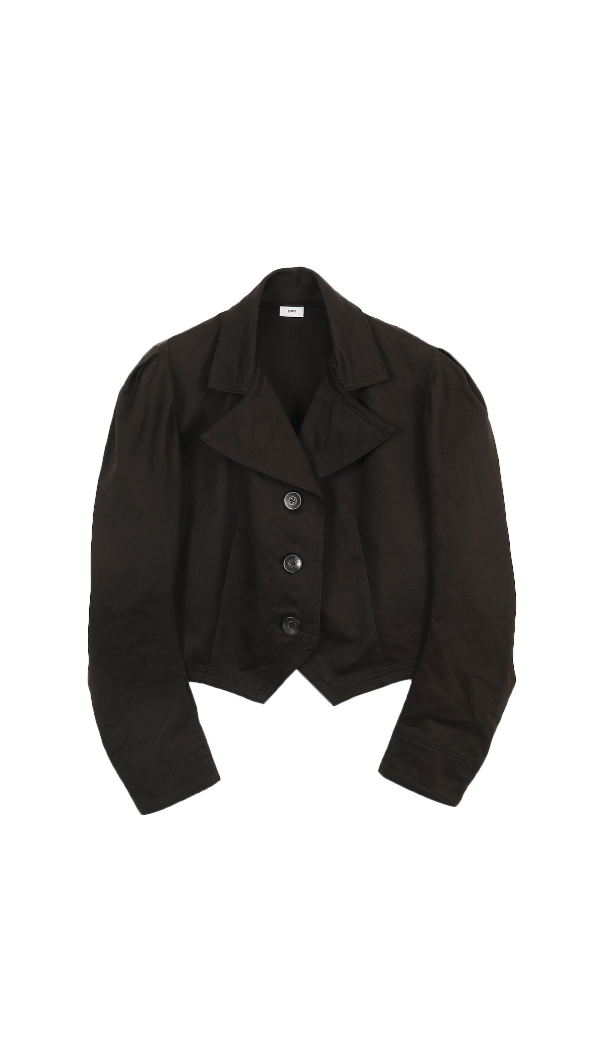 organic cotton twill puff blouse