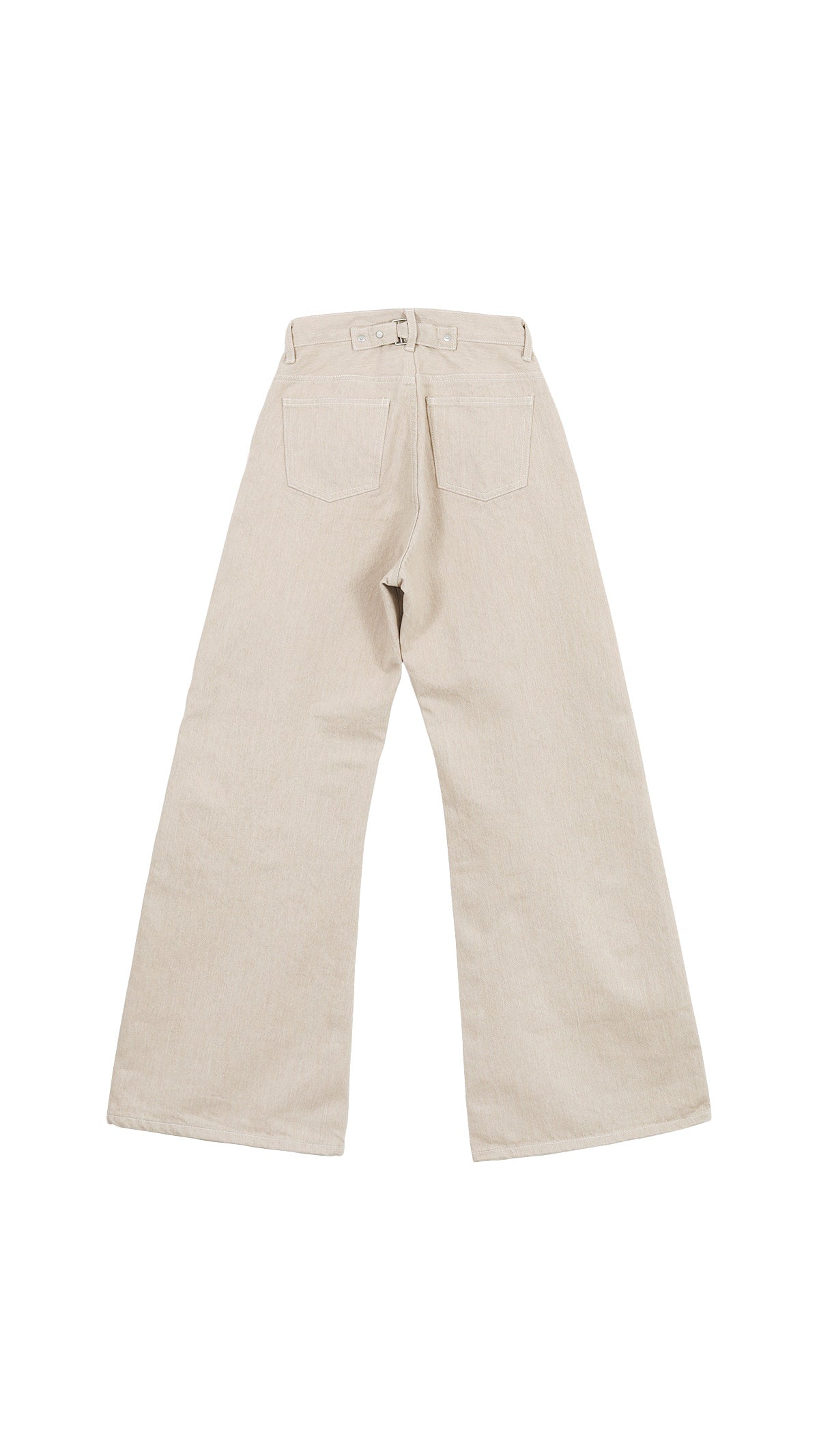 denim baggy roll pants