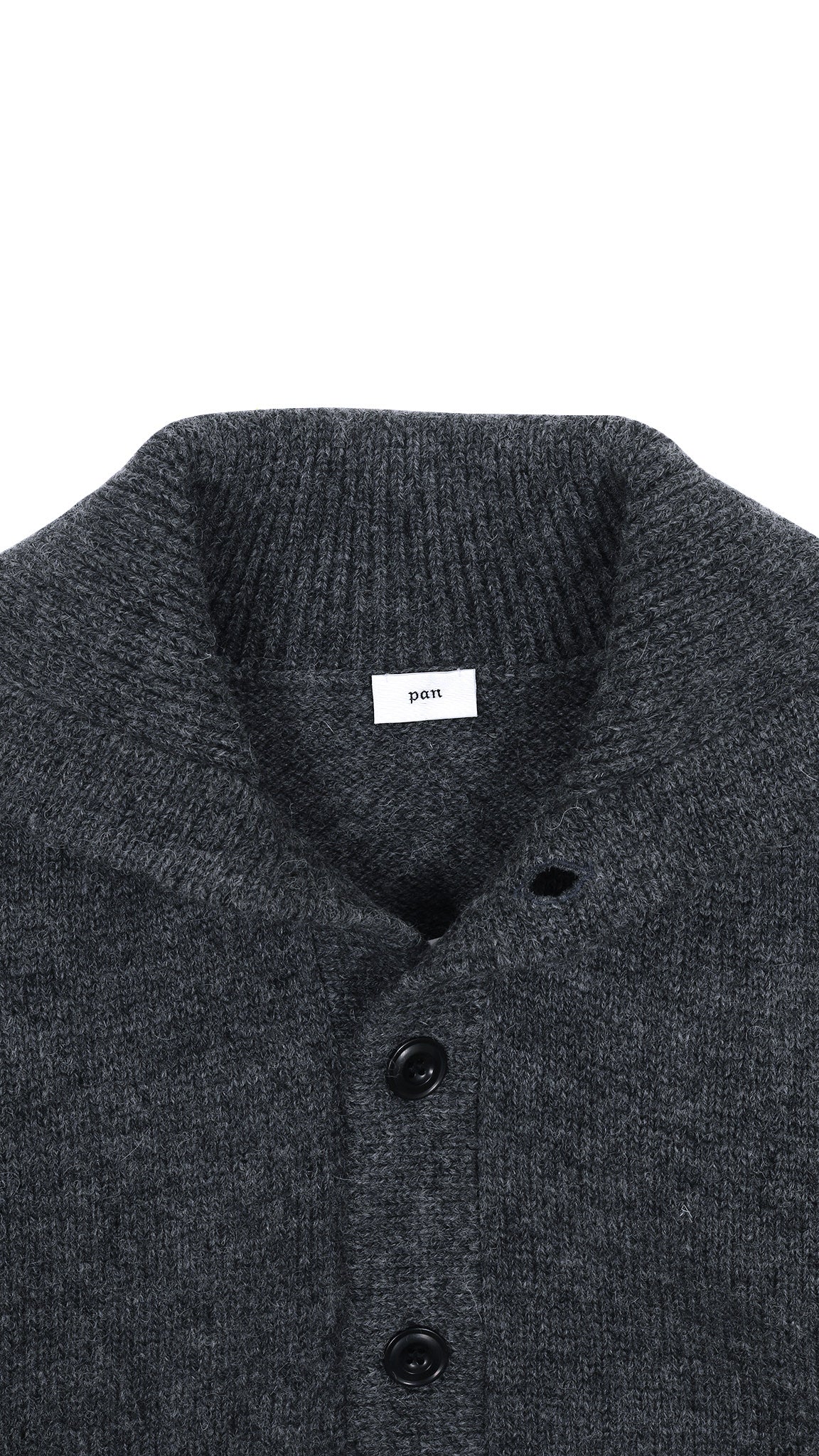 merino wool high neck cardigan