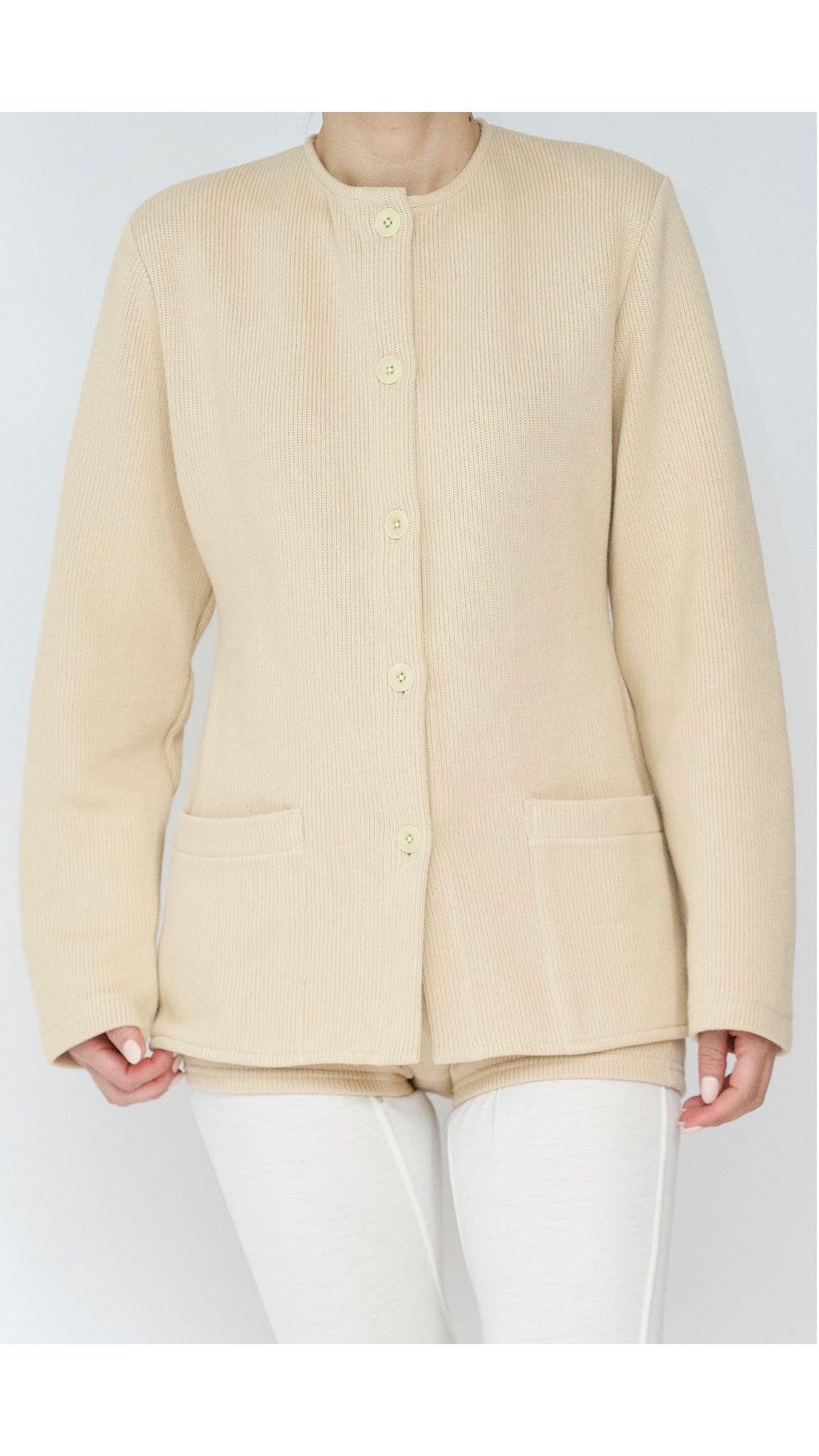 cotton rib cardigan
