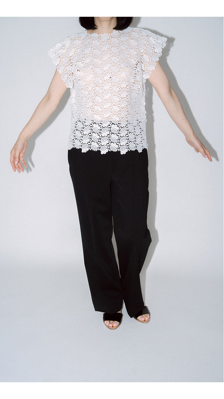 bischoff butterfly lace s/s blouse