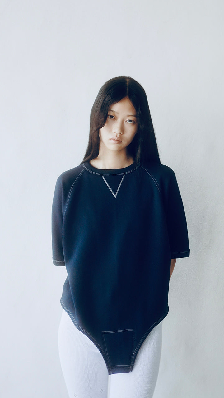 half sleeve tail sweat