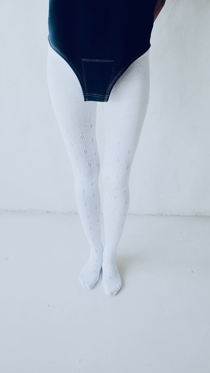 flower basque tights