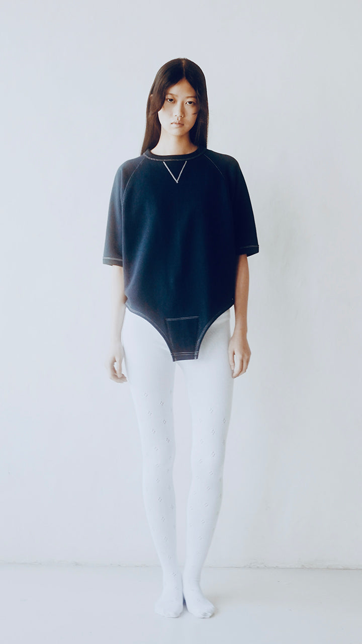 half sleeve tail sweat