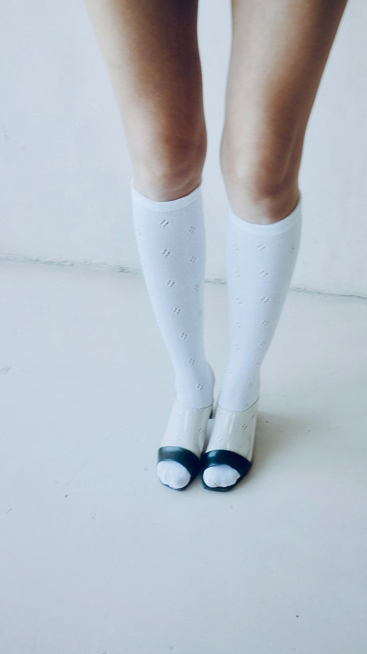 flower basque socks