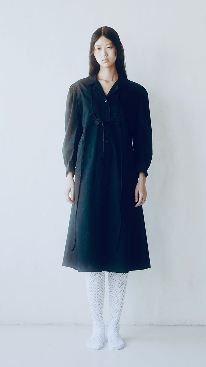 cotton poplin puff one-piece