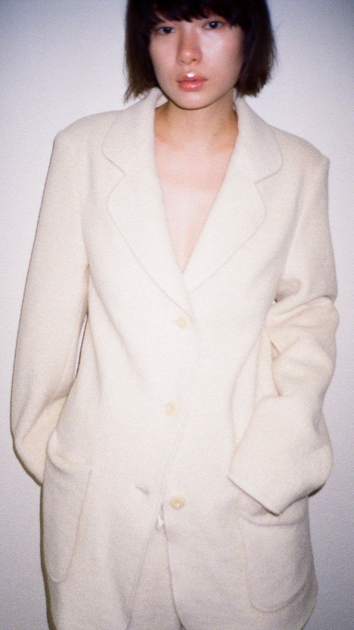 w/ca pile tailored jacket