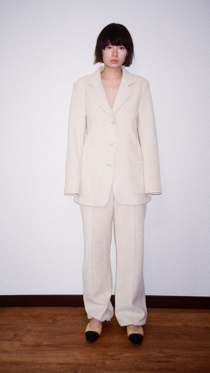 w/ca pile tailored jacket