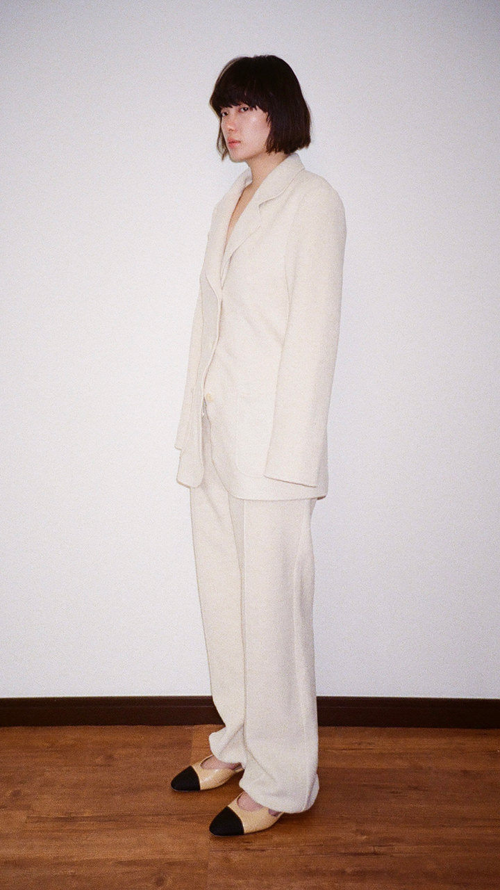 w/ca pile tailored jacket