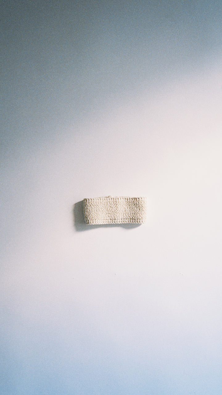 silk pearl/rib knit neck wear