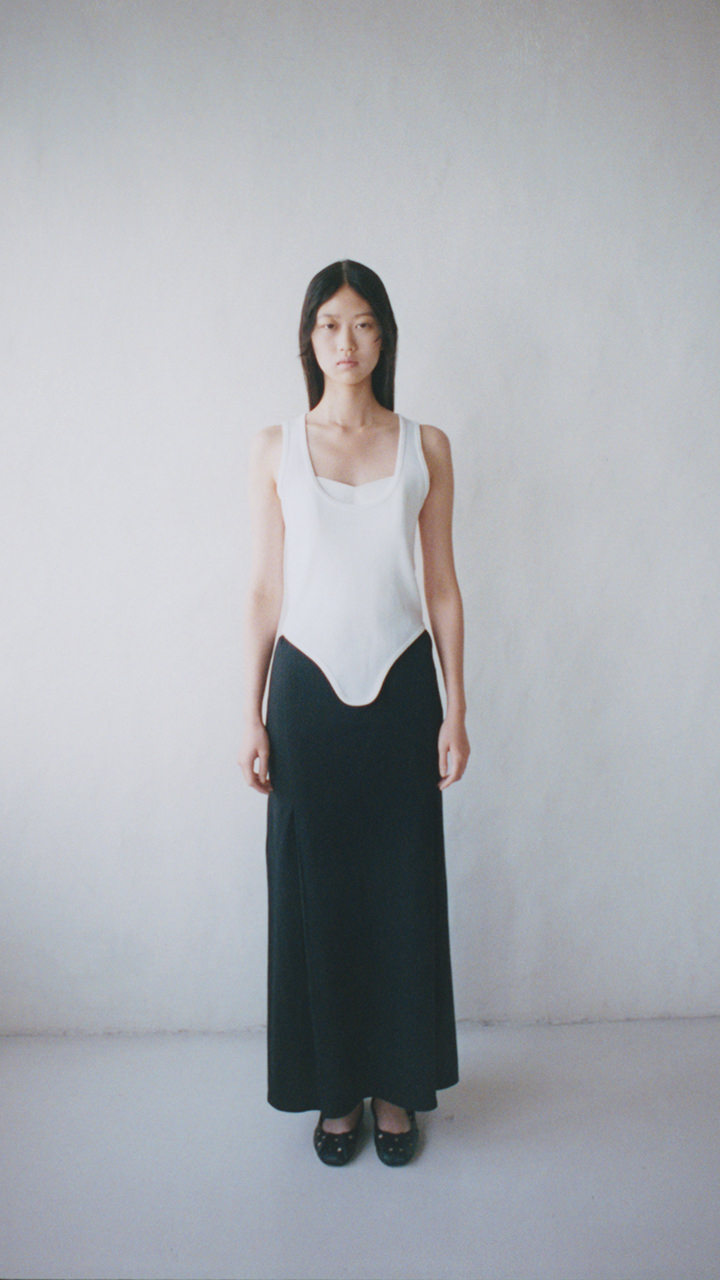 suvin cotton long skirt